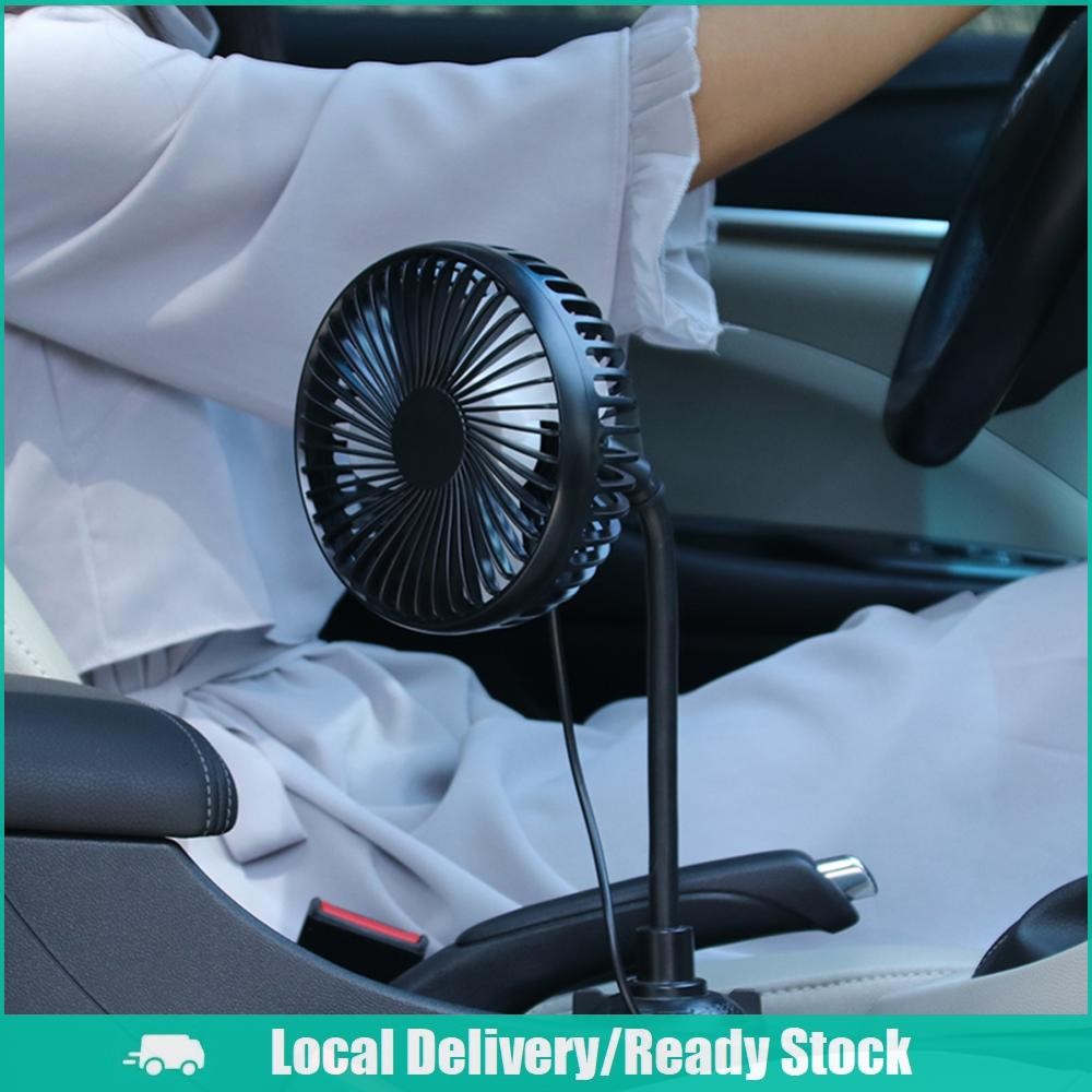 [จัดส่งในพื้นที่] พัดลมตั้งรถยนต์ USB พกพา ตั้งแก้วน้ำ หมุน 360° ระบายความร้อนอัตโนมัติ 3 ระดับความเร็ว เงียบ สำหรับรถยนต์ รถตู้ - รูปที่ 6