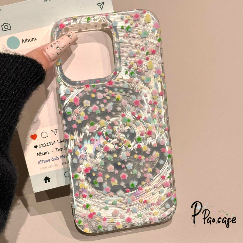 สำหรับ IPhone 16 XR 13 11 15 12 14 Pro Max 7 8 15 16 14 Plus X XS Max เคสดอกไม้ Vortex สีสันสดใสเต็มจอ