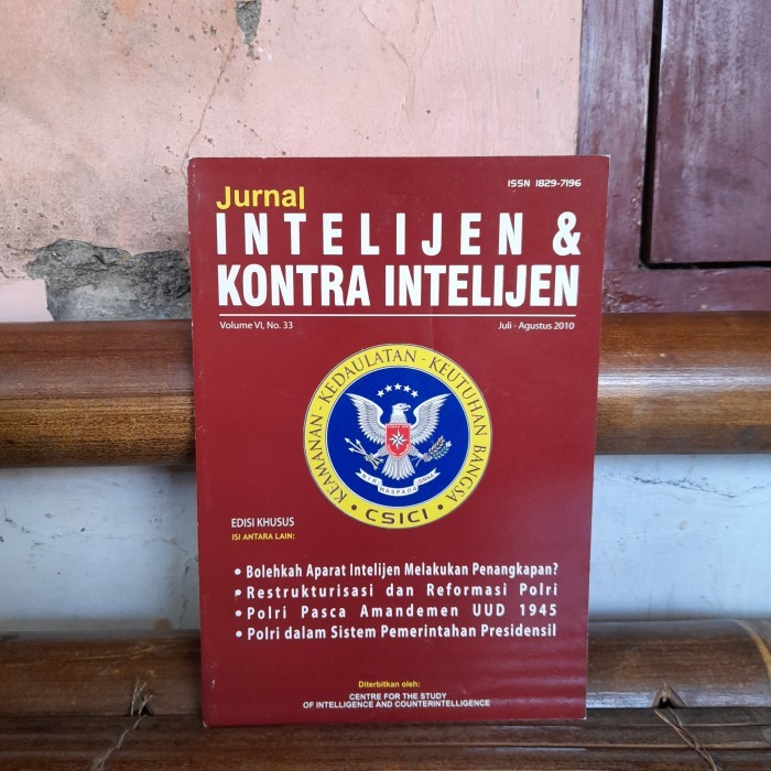หนังสือต้นฉบับของสติปัญญา Journal & Intelligence Contract Vol 6 กรกฎาคม 2010 CSI Original Preloved