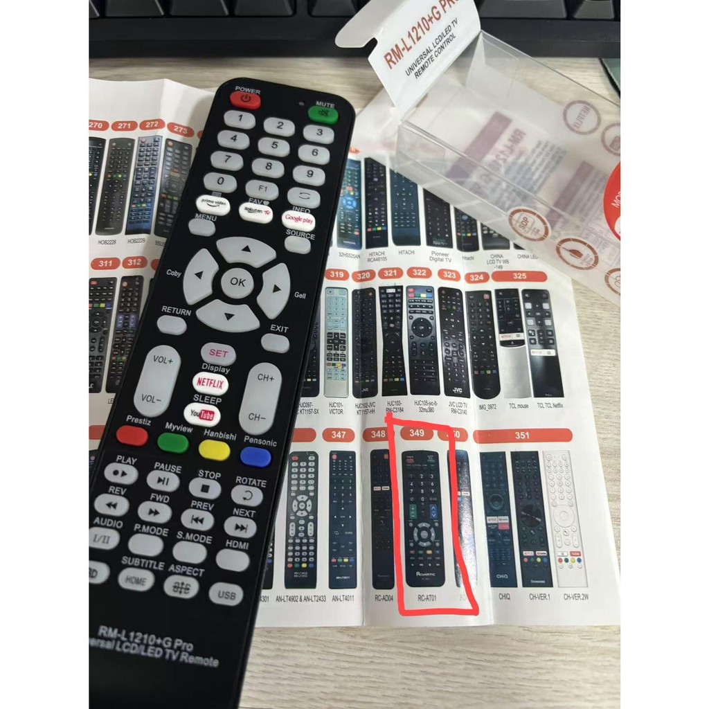 รีโมทคอนโทรลทีวี RC-AT01 สําหรับ Analog และ Digital TV รุ่น 24HD515AN 32HD514AN 32HD511AN 32HD513AN 