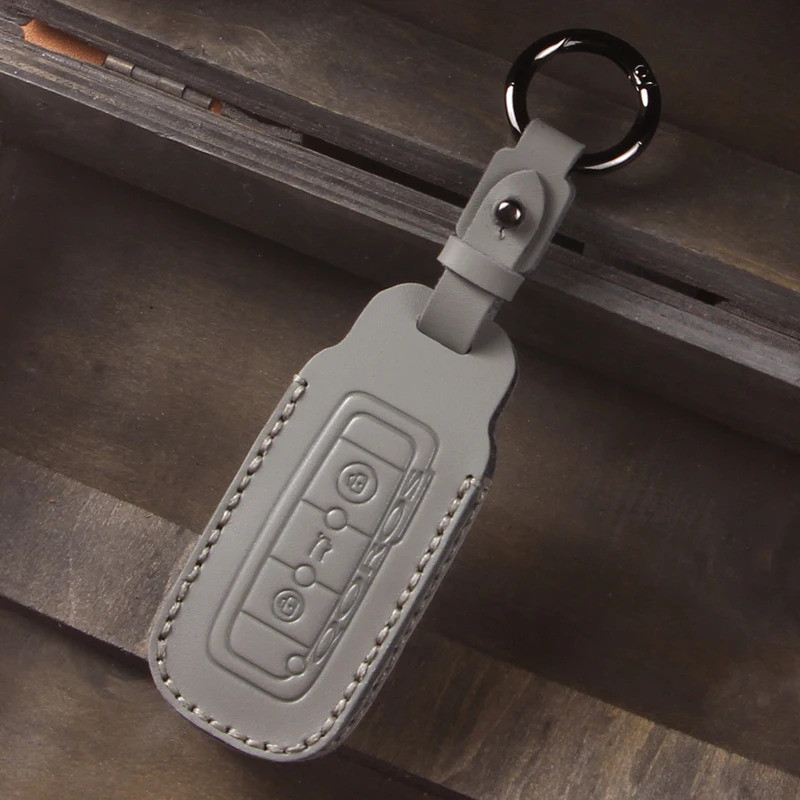 For QoS 7 qoros7 leather car key case remote cover bag shell keychain housing ring