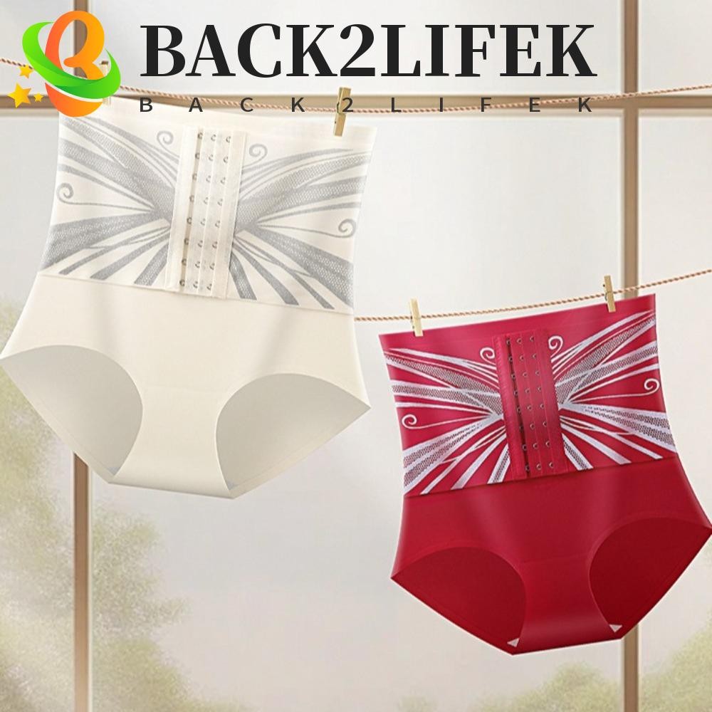 BACK2LIFEK กางเกงชั้นในกระชับสัดส่วน, หัวเข็มขัดเอวสูงหลังคลอด Body Shaper, นุ่มท้องหดตัวชุดชั้นใน Shapewear ชุดชั้นในควบคุมหน้าท้องหญิง