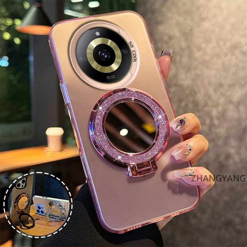 กรณีสําหรับ realme 11 realme 11 Pro Clear กรณีหนาฝาครอบชุบซิลิโคน ShockProof เคสโทรศัพท์ CCCCA12