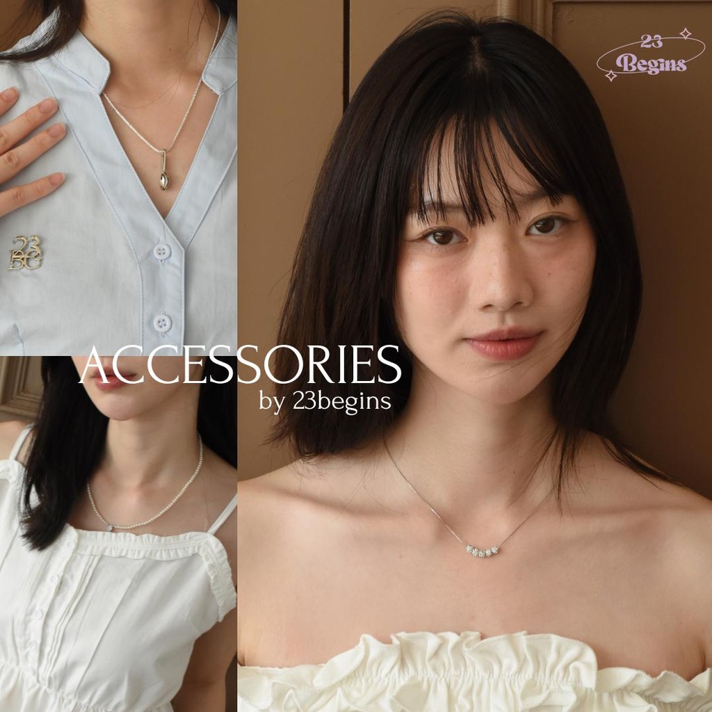 Accessories by 23begins สร้อยเเละต่างหู  เงินเเท้ 925 Sterling Silver (91-92)