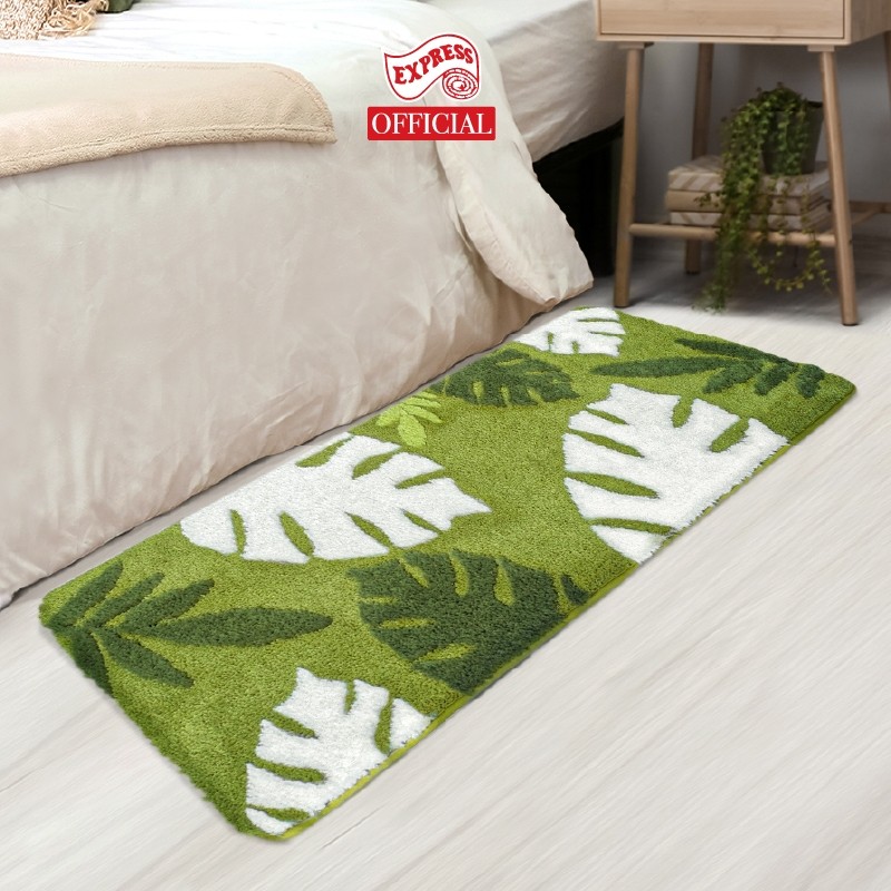 เรียบหรู EXPRESS CARPET พรมเช็ดเท้ายาว 50x120cm พร้อมส่ง พรมขนนุ่ม มีกันลื่น ซับน้ำดี ซักได้ แห้งไว