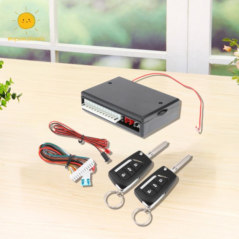 ☀MS 433.92MHz รถ Auto Central ประตูล็อค Keyless Entry System รีโมทคอนโทรล Central Locking Kit VH13P อินเทอร์เฟซ 13pin ปลั๊กสายไฟ