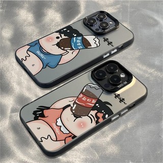 เคสซิลิโคนเนื้อแข็ง iPhone 16 Pro Max, 15, 14, 13, 12, 11 Pro Max การออกแบบ IMD, ปกแข็งกันกระแทก แฟชั่น สร้างสรรค์