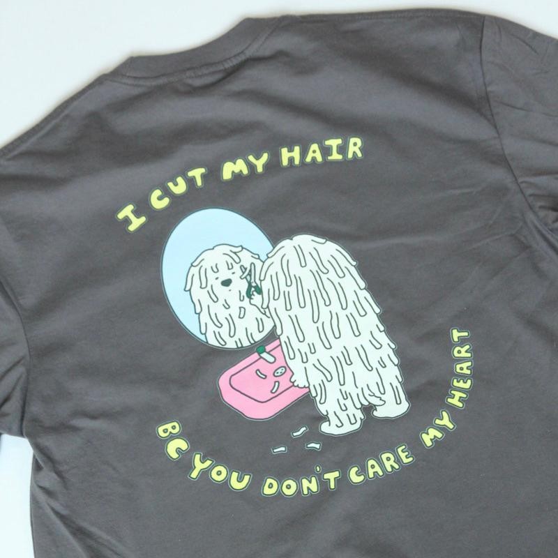 oversize เสื้อยืดสไตล์เกาหลี เสื้อ CROP TOP BABYE TEE Mop dog COLLECTION เนื้อผ้านุ่มใส่สบาย COTTON100%