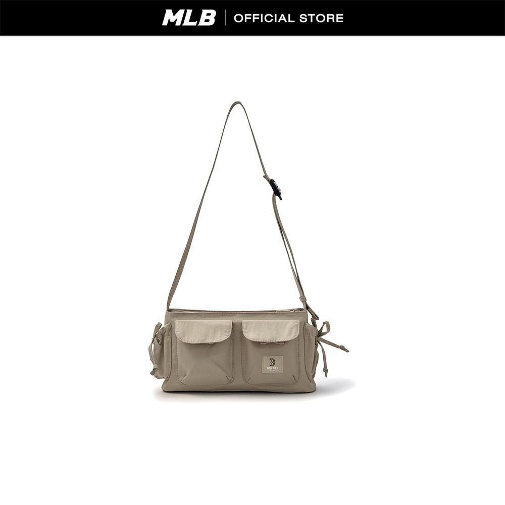 MLB กระเป๋าสะพายข้าง ยูนิเซ็กส์ Unisex Basic Gorpcore Pocket Crossbody Bag รุ่น 3ACRB035N 43SAS สีแซนด์