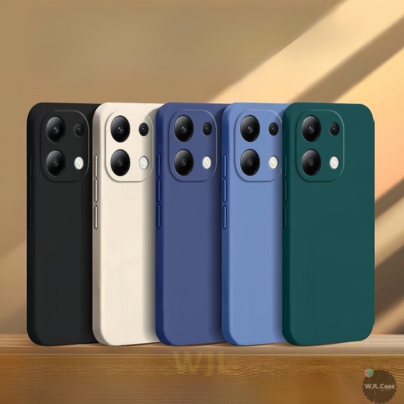 เคส Redmi Note 13 4G เคสซิลิโคนโทรศัพท์มือถือสีลูกกวาดเรียบง่าย YT