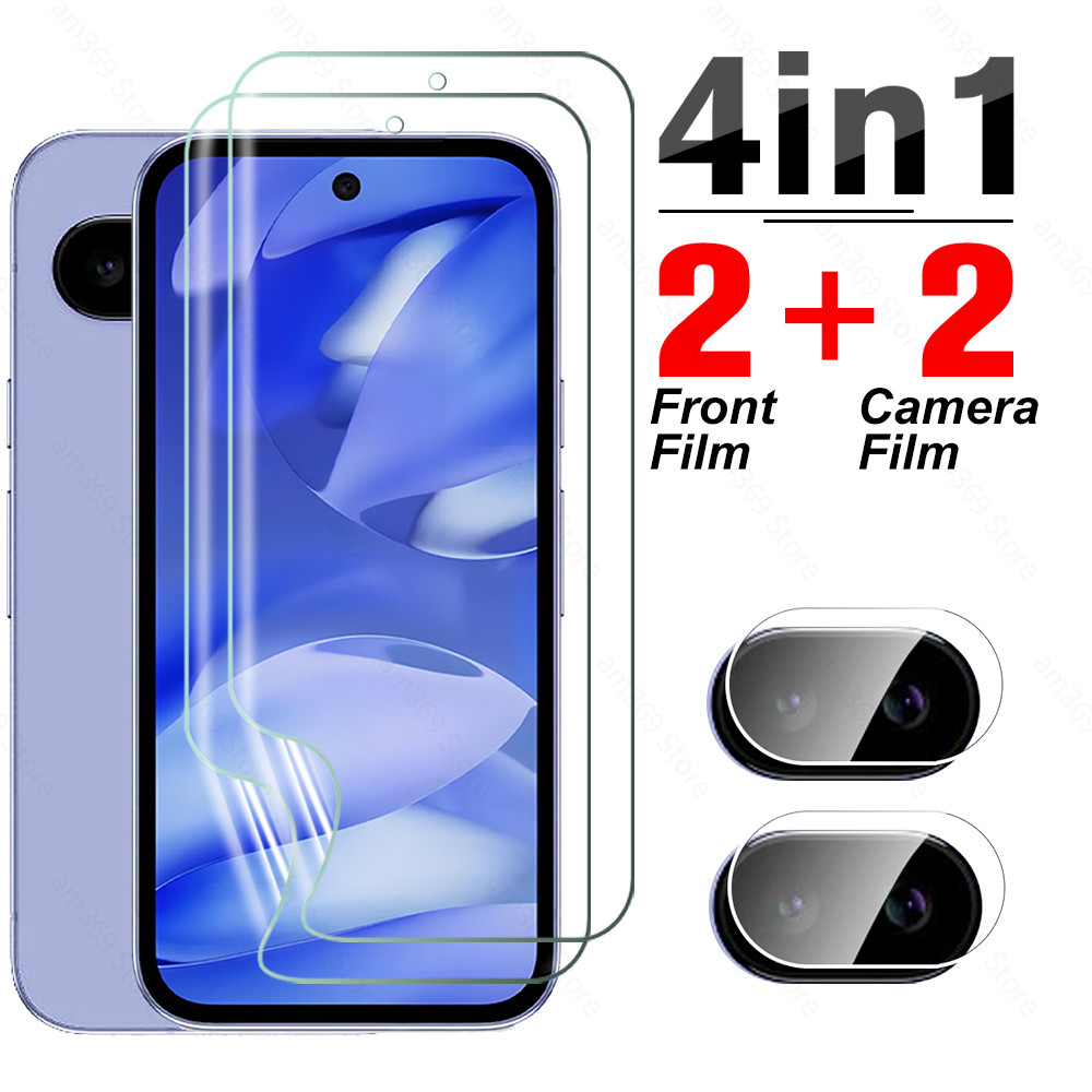 ฟิล์มไฮโดรเจล 4in1 สําหรับ Google Pixel 9A กระจกกล้อง Gogle Pixel9a 9A GooglePixel9a 5G 2025 6.3 นิ้