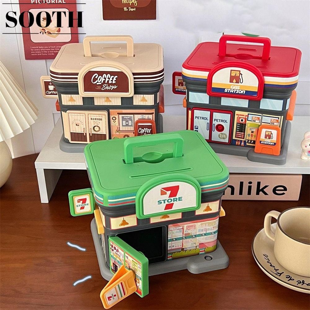 ดังนั้น กล่องใส่เงิน,กุญแจล็อคกล่องเงินสดแบบพกพา,คุณภาพสูงร้านค้ารูปความปลอดภัยพลาสติกปลอดภัยขวดออมทรัพย์เด็กผู้ใหญ่