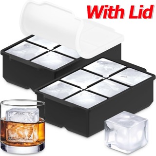 ซิลิโคนถาดน้ําแข็งขนาดใหญ่-ปล่อยแม่พิมพ์ก้อนน้ําแข็งวางซ้อนก…
