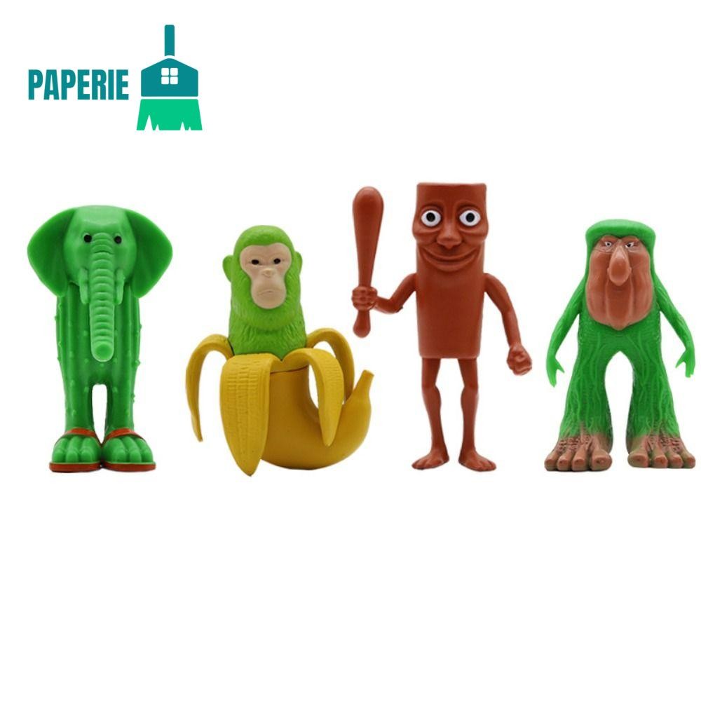 PAPERIE  tung tung tung sahur toy
 8 ชิ้น/เซ็ตอิตาเลี่ยน Brainrot รูป,เรซิ่น Shimpanini Bananini Tun