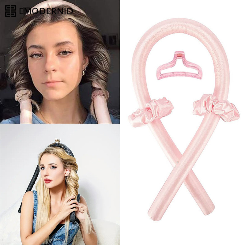 โรลม้วนผม เครื่องลอนผม ที่ม้วนผมตัวดังใน tiktok ม้วนผมไม่ใช้ความร้อน ไม่ใช้ฟองน้ําความร้อน-em