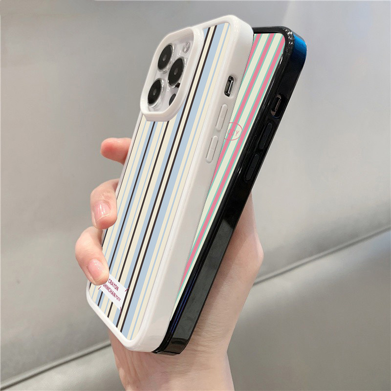 การออกแบบลายที่เรียบง่ายเคสโทรศัพท์สําหรับRedmi 13 14C 12 หมายเหตุ 14 13 12 Pro Plus 11 10 Pro POCO X7 X6 X5 F6 Pro Minimalistสีชมพูสีฟ้าลายกันกระแทกปกอ่อนใส - รูปที่ 2