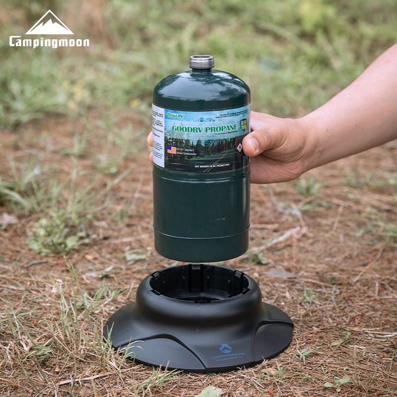 Campingmoon PG-196 ฐานรองถังแก๊สโพรเพน อุปกรณ์ตั้งแคมป์จำเป็น วัสดุโพรพิลีนทนทาน น้ำหนักเบา ระบบล็อคยืดหยุ่น รองรับมั่นคง กันการล้ม ปลอดภัย ใช้ได้หลายขนาด