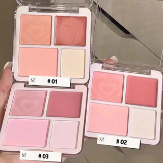 shiny.girl :บลัชออนพาเลท สี่สี สีชมพู เนื้อแมตต์ ธรรมชาติ สําหรับแต่งหน้า เหมาะกับงานปาร์ตี้S8117
