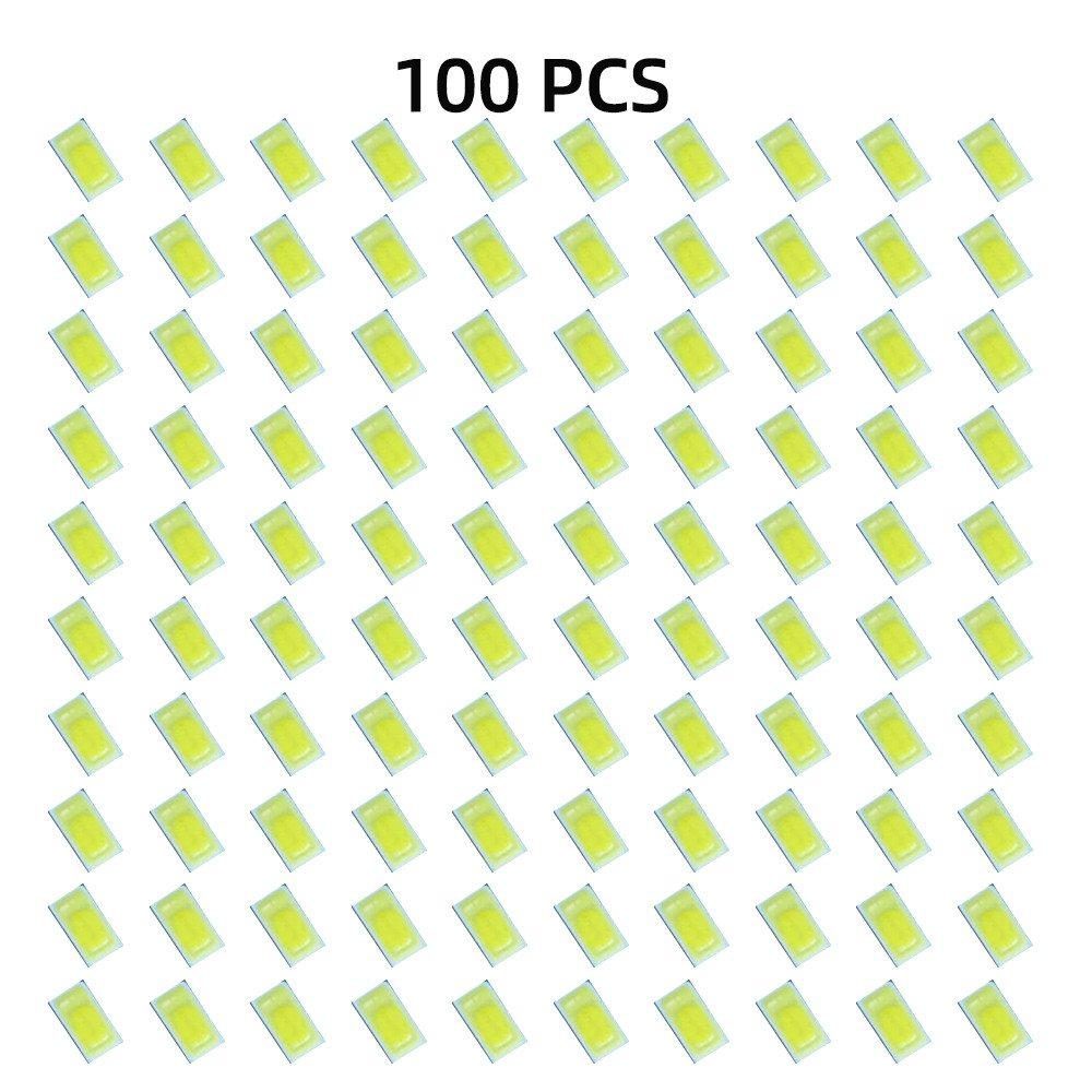 Pcbfun 100 ชิ้น/เซ็ต 5730 ไฟ LED สีขาว (6050-7000K) 3.3 V-3.6 V 50-55LM ปัจจุบัน 120-130mA