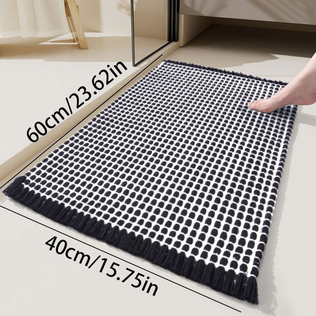 ถูกที่สุด Carpet Cotton With Tassel Hand Knotted Woven รูปที่ 4