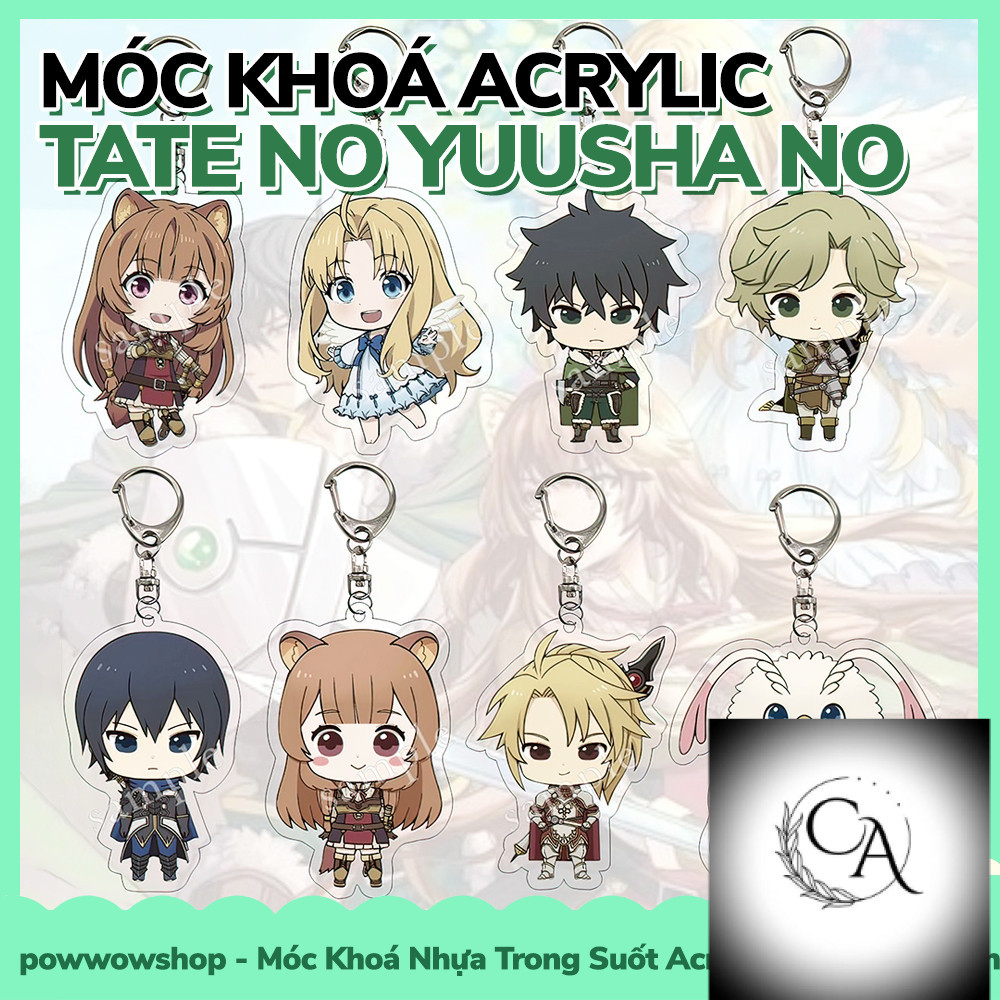 [มีจําหน่ายในเวียดนาม - Express] พวงกุญแจพลาสติกใสอะคริลิคอะนิเมะมังงะตัวละคร Tate no Yuusha no Nari