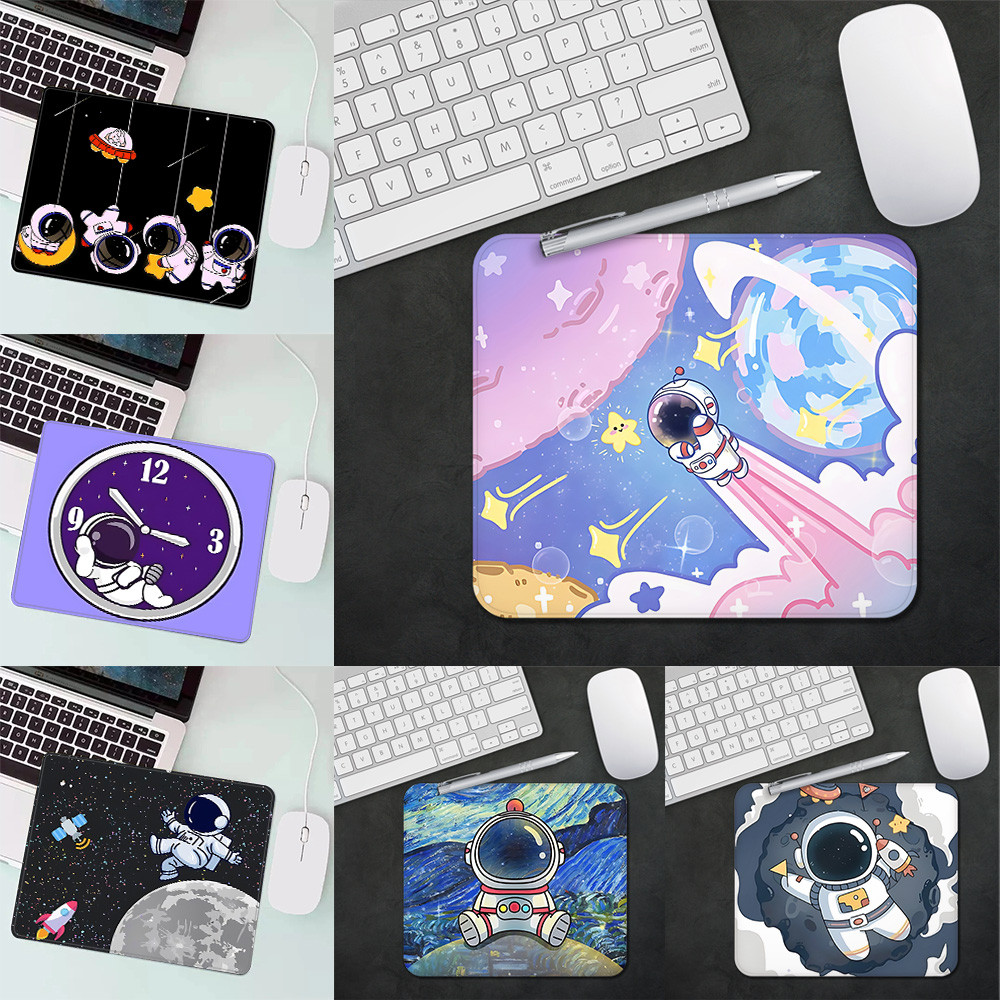 น่ารัก Astronauta Space Gaming Mouse Pad XS แผ่นรองเมาส์ขนาดเล็กสําหรับ PC Gamer เดสก์ท็อปตกแต่งสําน
