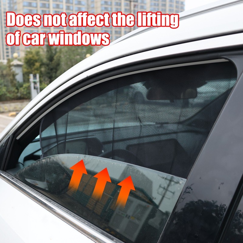 แนะนำ ผ้าม่าน 1/2/4ชิ้นแม่เหล็กรถหน้าต่างบังแดดปก/รถด้านด้านหน้าด้านหลังหน้าต่างตาข่ายผ้าม่านปก ราคาพิเศษ มีเก็บเงินปลายทาง