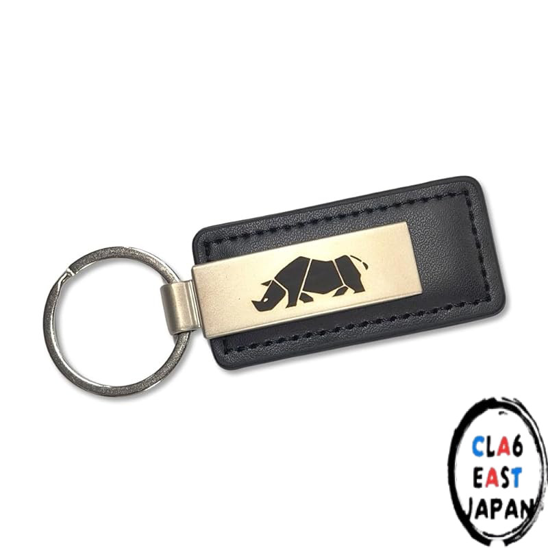 [RS Product] Jimny Key Holder Sai Specification [Black] Type 2 Genuine Leather Jimny Logo Emblem Key