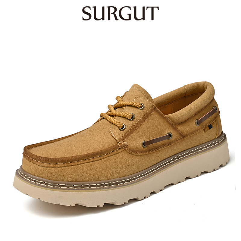 Surgut ใหม่ผู้ชายรองเท้าสบายๆแฟชั่นสบายลื่น Handmade All Seasons ผู้ชายหัวใหญ่ธุรกิจรองเท้าขนาด 38-46