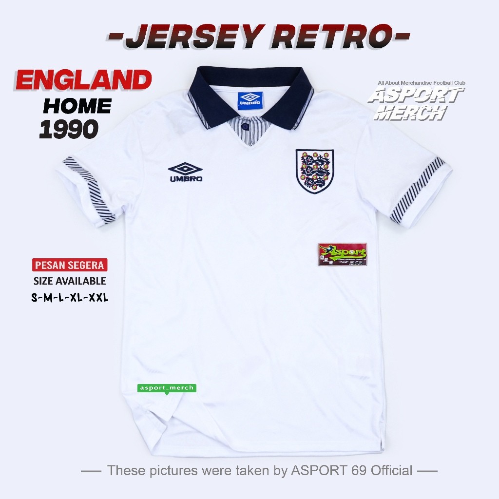ย้อนยุค ENGLAND HOME WORLD CUP 1990