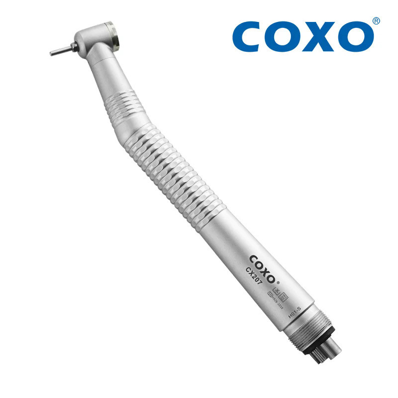 COXO CX207 H01-S 4 Holes High-Speed Air Turbine Tooth Cleaning Machine Standard Head 1 Way Spray Han