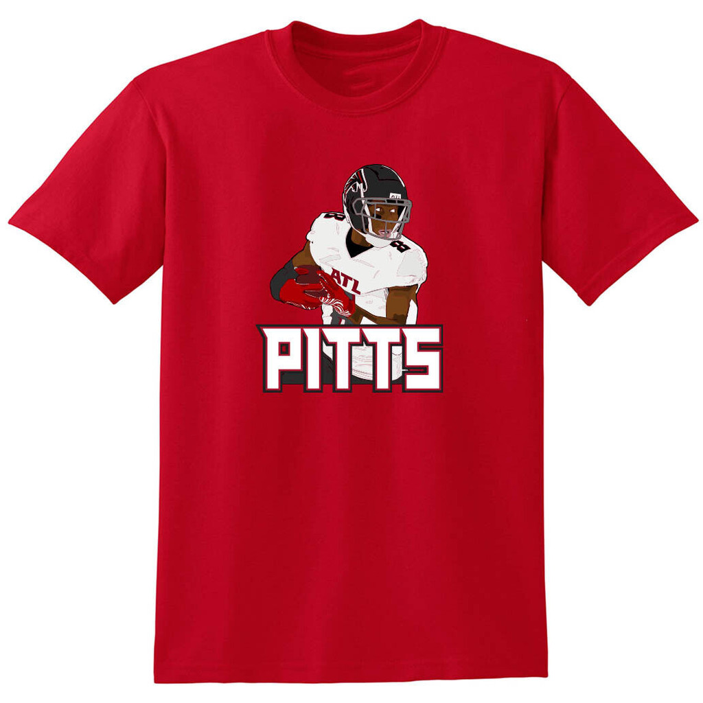 เสื้อยืดแขนสั้นKyle Pitts Atlanta Falcons พร้อมภาพขนาดใหญ่