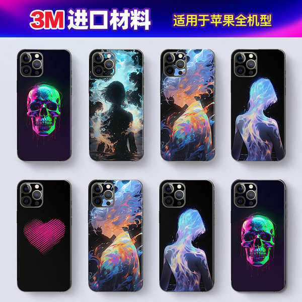 ฟิล์มหลัง ฟิล์มหลัง iphone [วางการชดเชยแพ็คเกจที่ไม่ดี - รูปแบบสีสันสดใส] รหัส Haha เหมาะสําหรับสติกเกอร์โทรศัพท์มือถือ Apple 16/15/14/13/12Pro Max, ฟิล์มฟิล์ม 3M, ฟิล์มหลังแพ็คเกจเต็ม, ฟิล์มเปลือกหลังส่วนบุคคล iPhone11