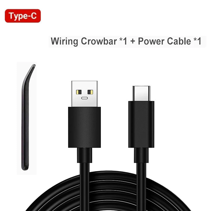 ประเภท C สําหรับ 70mai สายชาร์จสําหรับ 70mai Omni A800SE/X800/X200/A810/M310/A510/M500 สําหรับสาย Dual DDPAI Mini5 Z40 N3 สาย type-c สาย Car DVR Power charge Line thumbnail 3