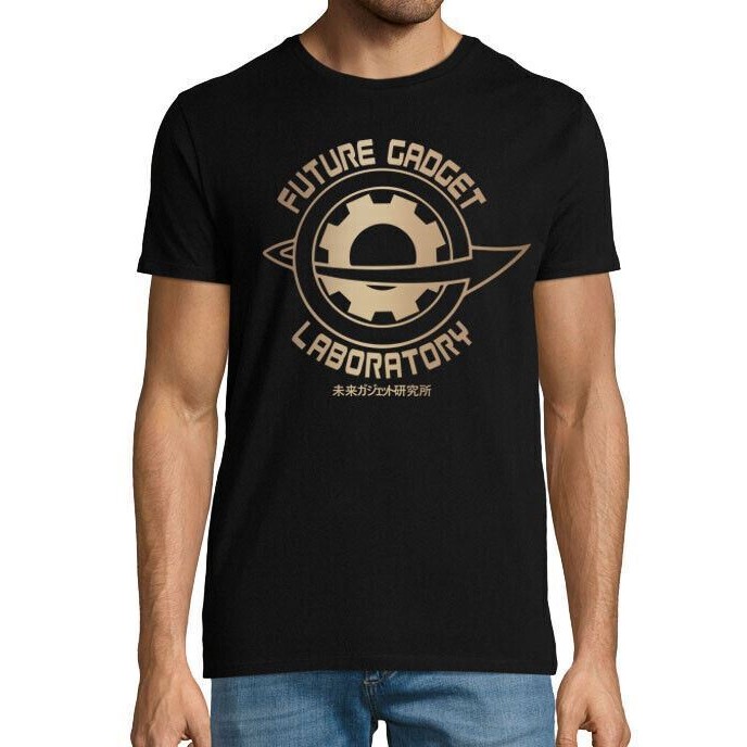 Steinsgate Future Gadget Laboratory Pin Logo Anime Mens T-Shirt