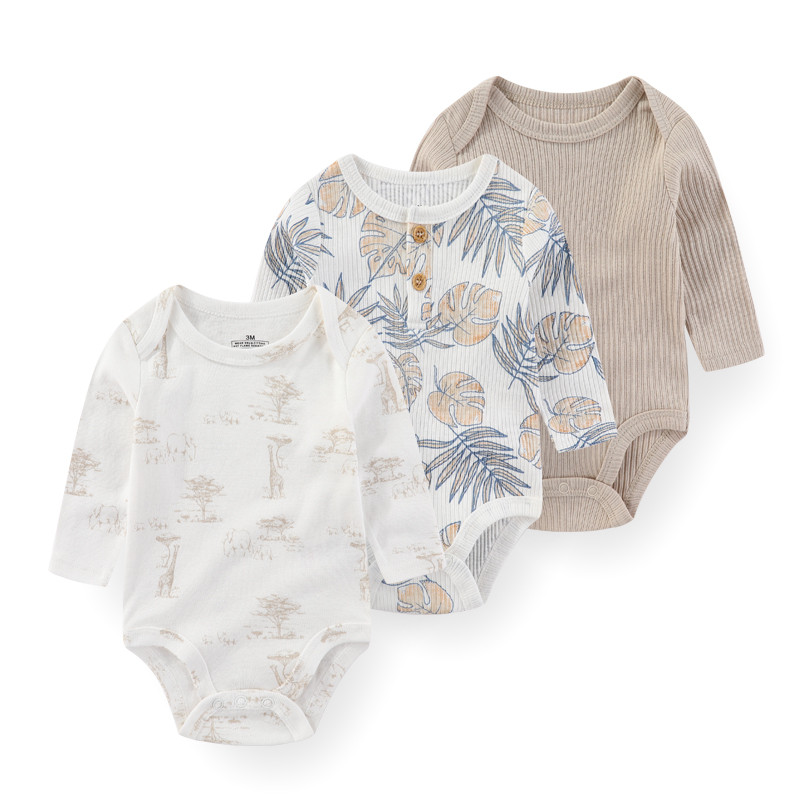 คิดดี้ซูม ชุดจั๊มสูทเด็กชายและเด็กหญิงแฟชั่นการ์ตูน 3 ชิ้น ผ้าฝ้าย 100% ชุดเด็กแรกเกิด