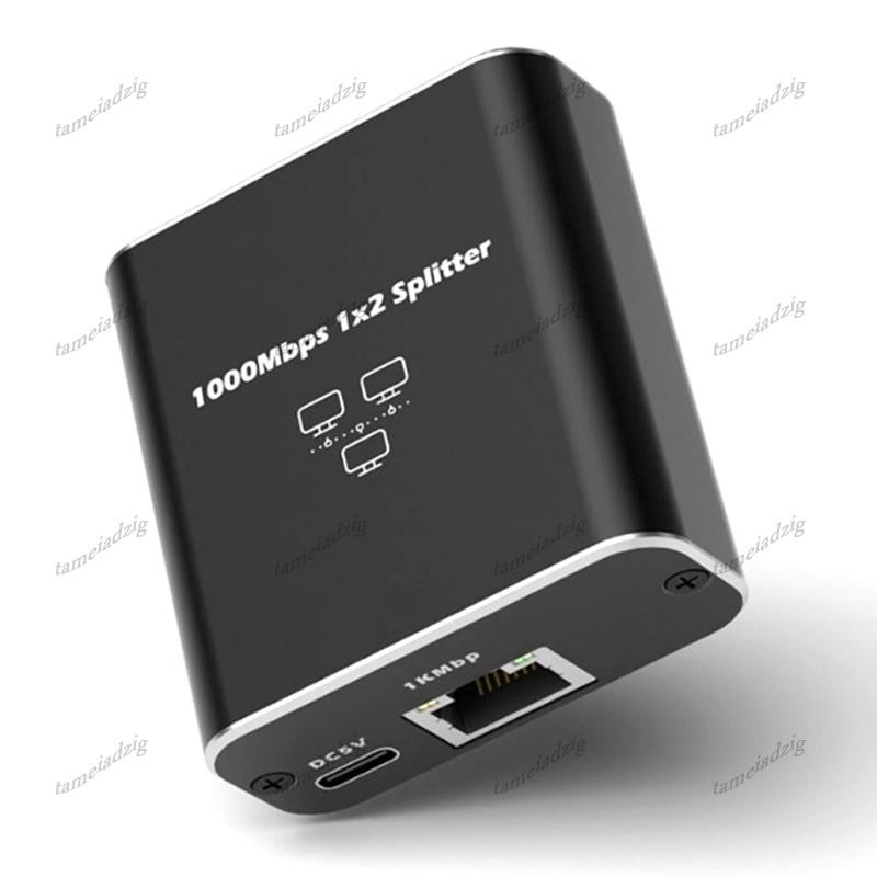 1 in 2 Out Gigabit Ethernet Splitter 1000Mbps ความเร็วสูง RJ45 เครือข่ายสายต่อ Cat5/5e/6/7/8 Splitte