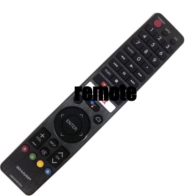 ใหม่ GB346WJSA สําหรับ Sharp Netflix Voice TV รีโมทคอนโทรล RRMCGB346WJSA