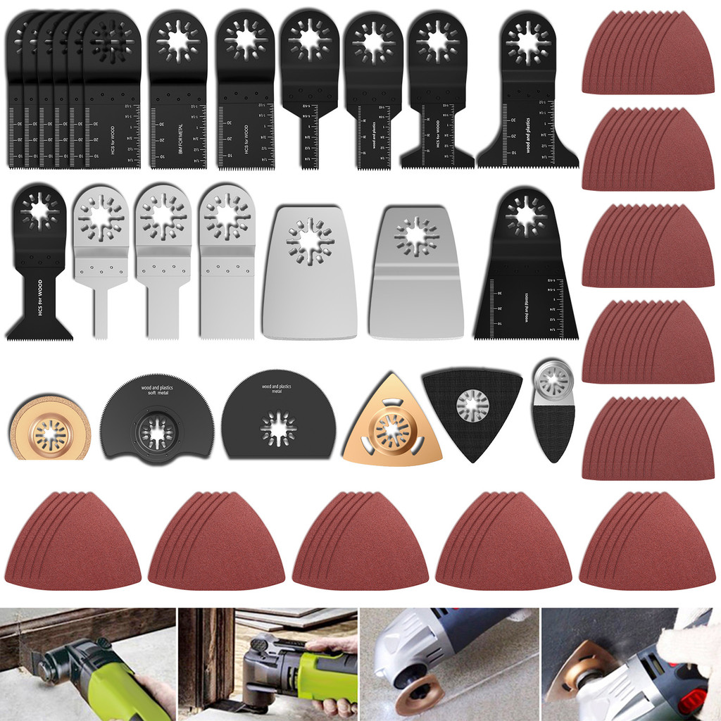 ใบเลื่อยอเนกประสงค์ ใบตัดเครื่องมือมัลติทูล Multi Tool มีให้เลือก : ตัดไม้,ตัดเหล็ก ใบเลื่อยชุด 100/12/8 ชิ้น