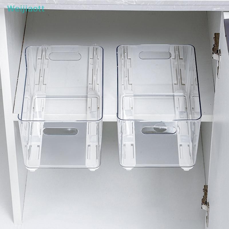 Weijiaott 2 ชิ้น/เซ็ตสีขาวสไลด์ลิ้นชักรางเลื่อน Bin Tracks สําหรับห้องครัวห้องนอนตู้เสื้อผ้าสไลด์ Pullout Track ลิ้นชักตะกร้าดึงราง AO