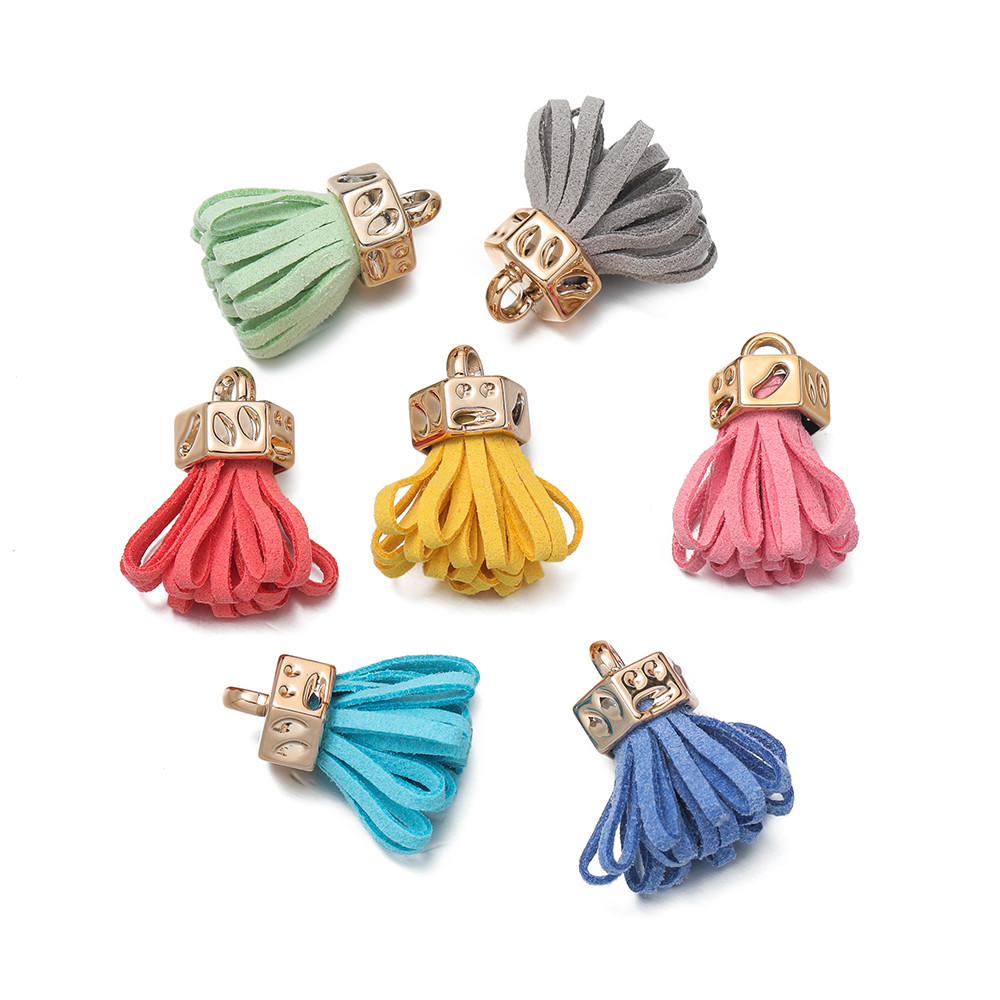 St. kunkka 10 ชิ้นอะคริลิคหนังนิ่มขนแกะจี้ดอกไม้ 12.5 * 26 มิลลิเมตรมินิพู่จี้สําหรับ DIY สร้อยข้อมือสร้อยคอทํา - รูปที่ 4