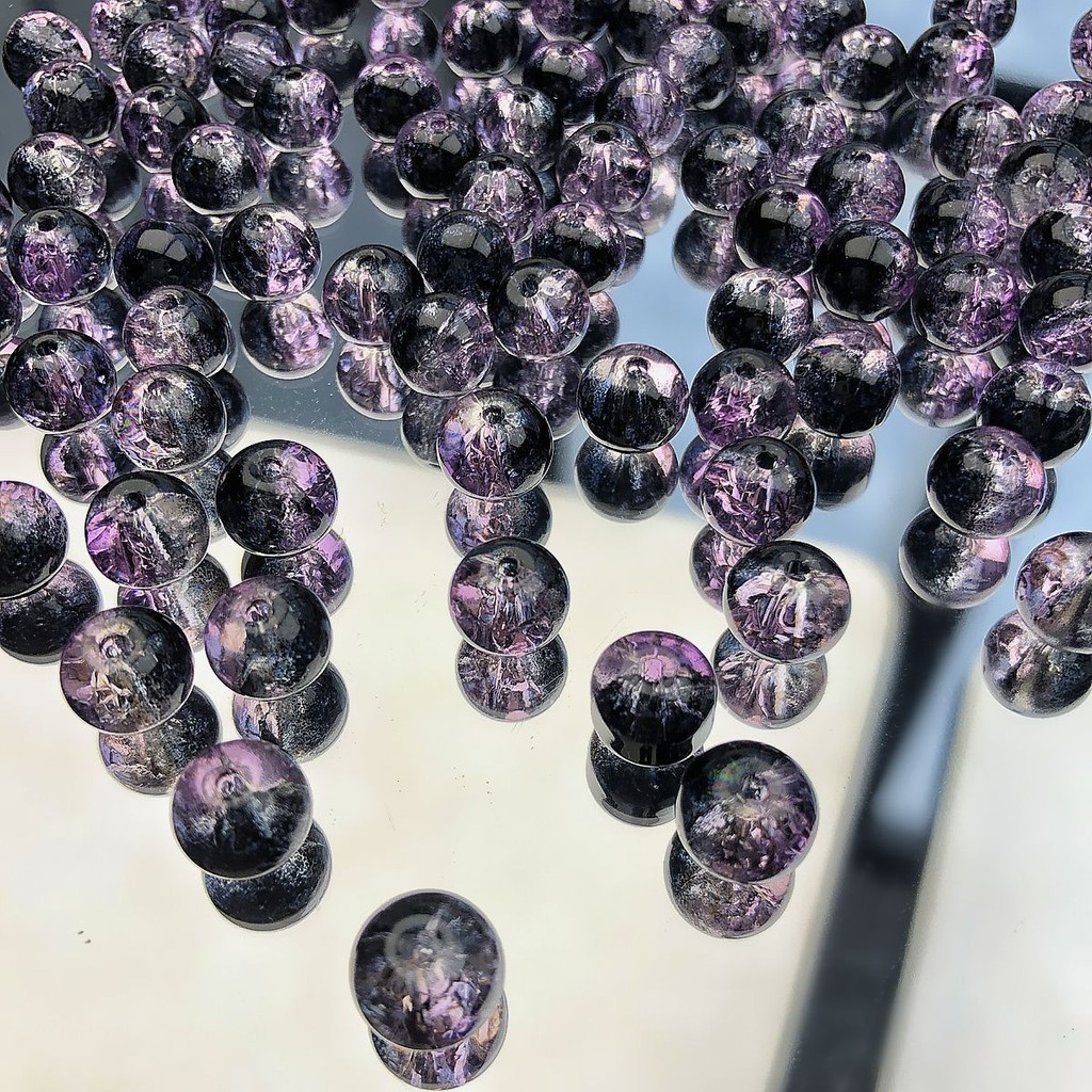 ลูกปัดแก้ว 20 ชิ้น ลูกปัดกระเทาะ ลูกปัดหยกเทียมแตก ลูกปัดหลวม ลูกปัดทำมือ DIY ลูกปัดสร้อยข้อมือ สร้อยคอ - รูปที่ 3