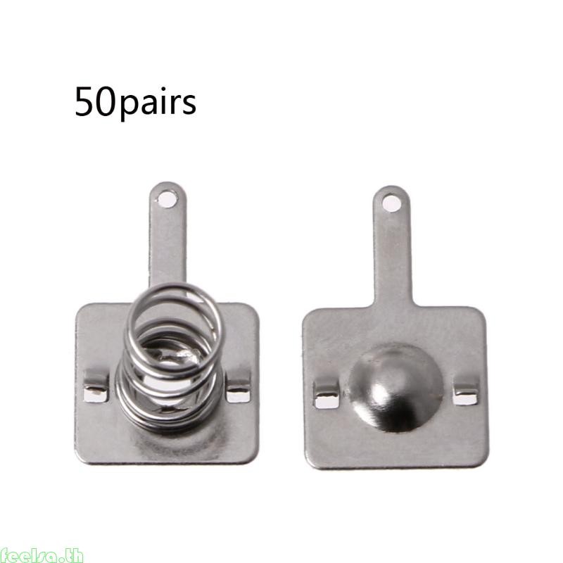 รู้สึก 50 คู่ AA หรือ AAA Silver Tone Spring Contact Nickeling Plate Replacement