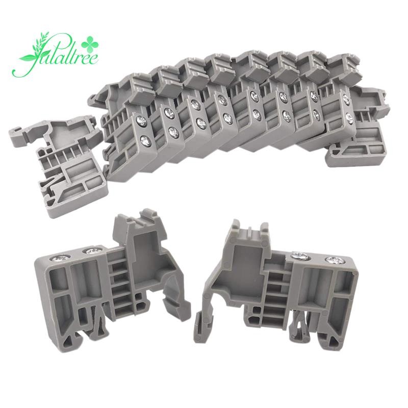 E/uk Din Rail Terminal Blocks End Stopper Bracket สีเทา,ขั้วต่อบล็อกขั้วต่อ (แพ็ค 100 ชิ้น)