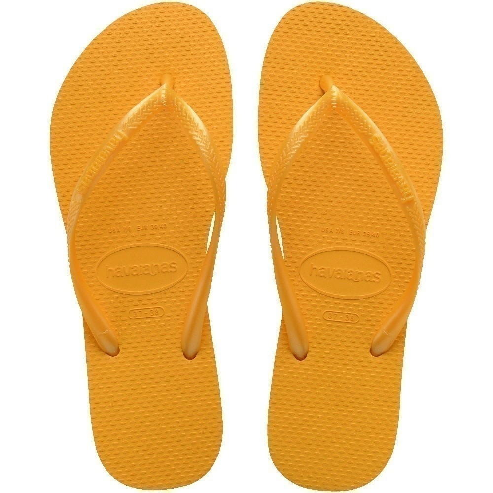HAVAIANAS รองเท้าแตะผู้หญิง Slim Flip Flops YELLOW 40000301740F_F3YLXX