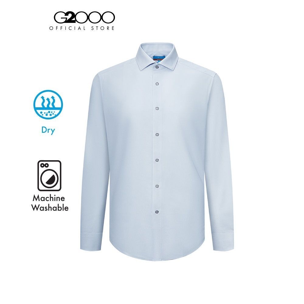 G2000 เสื้อเชิ้ตแขนยาวแบบทางการสำหรับผู้ชาย ทรง Smart Fit รุ่น 4112217264 BLUE