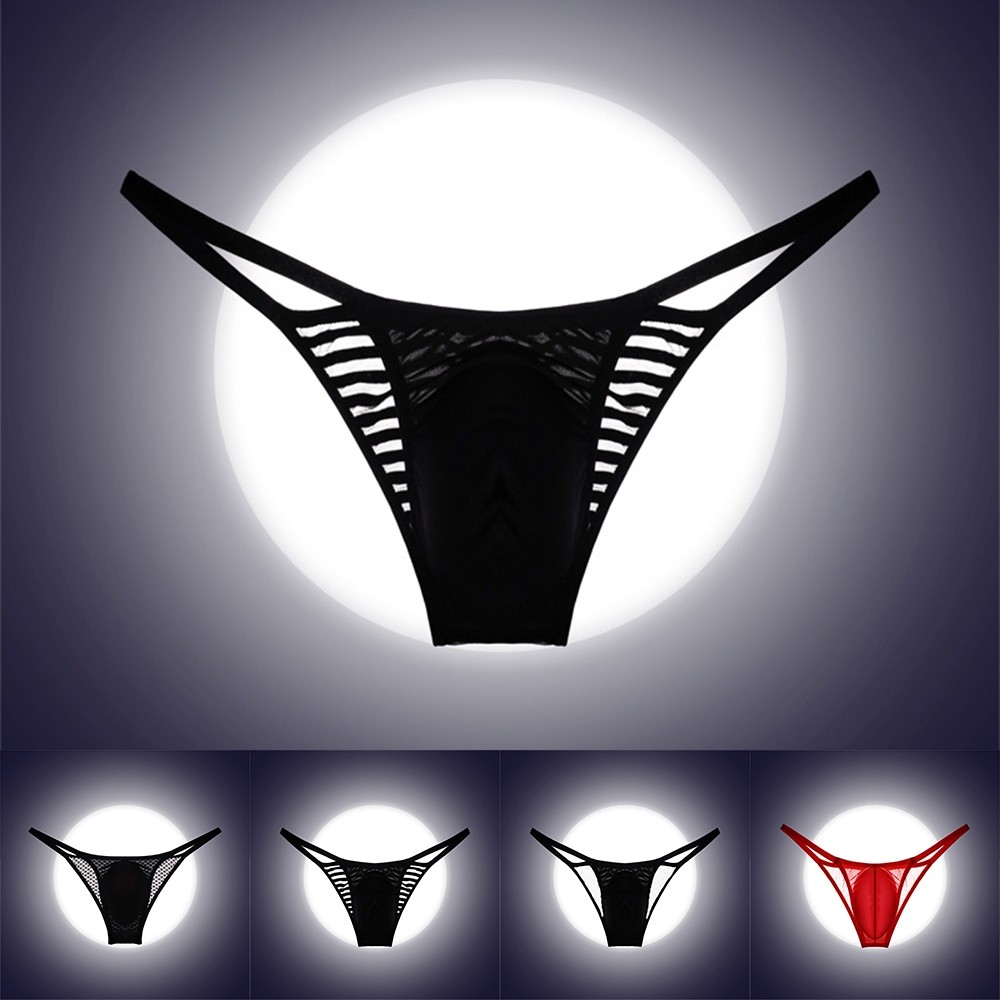 [ขายร้อน] Mens Pouch Briefs Mesh Sheer Low-Rise Lingerie See Through Ultra-thin Lingerie