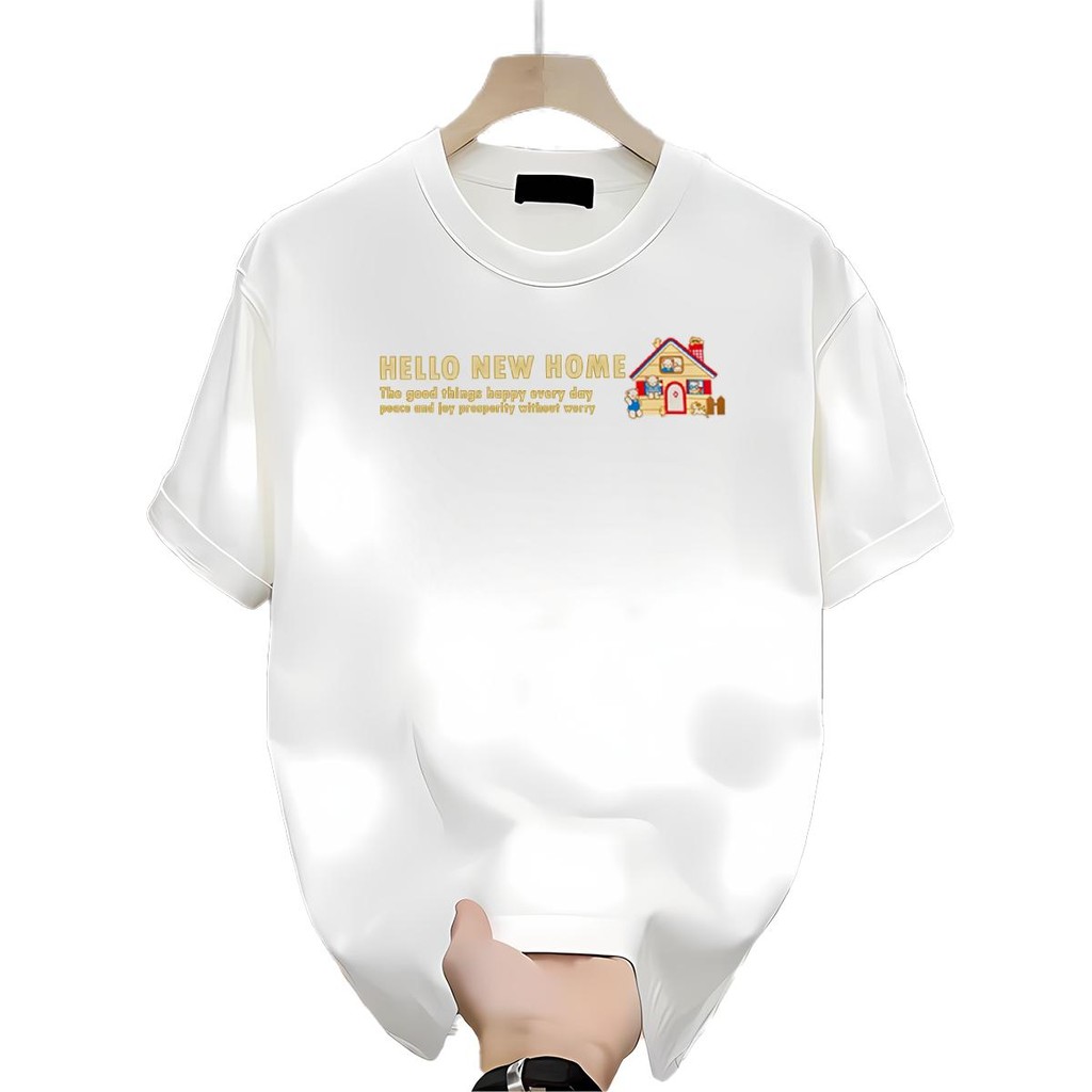 CODเสื้อยืดแฟชั่นวินเทจ สไตล์อเมริกัน เสื้อยืดเทรนด์ คอลเลคชั่นฤดูร้อนใหม่ปี2024 oversize แขนสั้น ใส่ได้ทั้งชายและหญิง