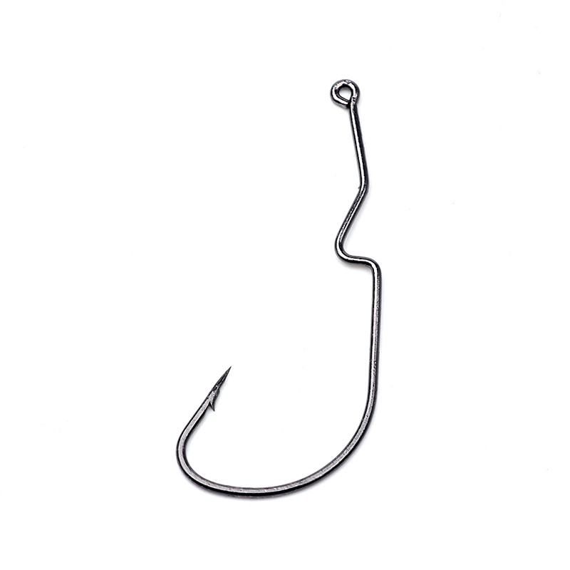 10 ชิ้น/กล่องกว้าง Gap หนอนตะขอตกปลา Jig Crank Big Bass Hook zman SILENCER สีดําเหล็กคาร์บอนสูง Crank Barbed Hook สําหรับตกปลานุ่ม Lure