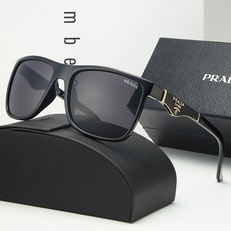 Prada2024 แว่นกันแดดผู้ชายแว่นกันแดดป้องกันแสงกลางแจ้ง